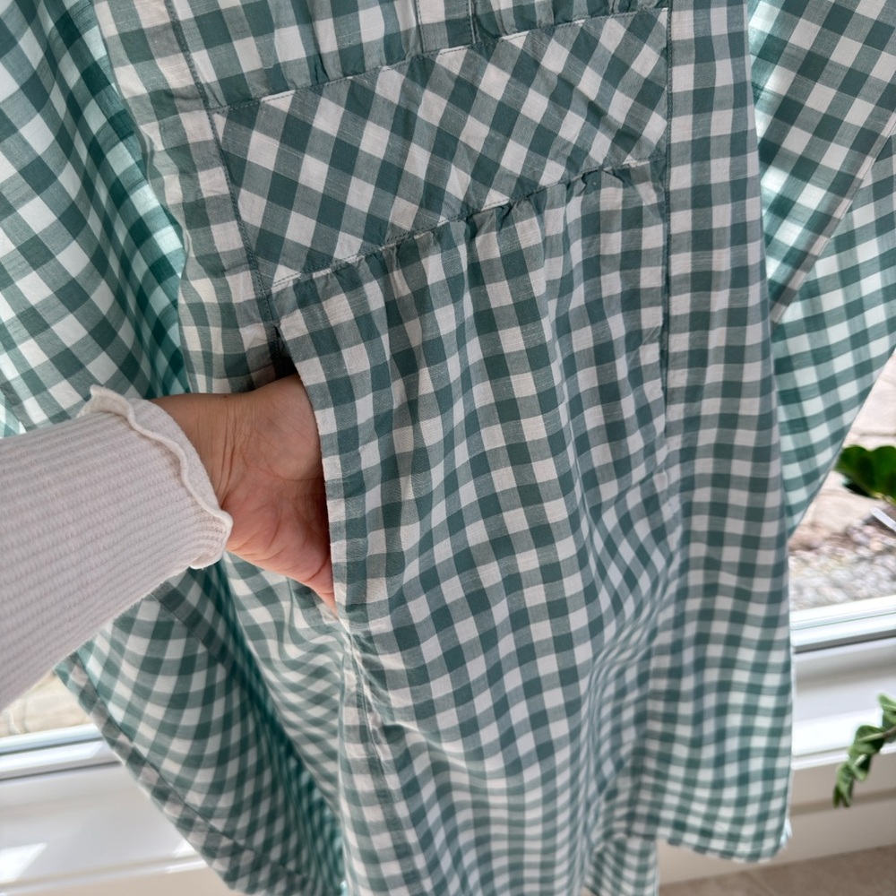 Pehr Gingham Dress Green & White | One Size - Picture 5 of 5